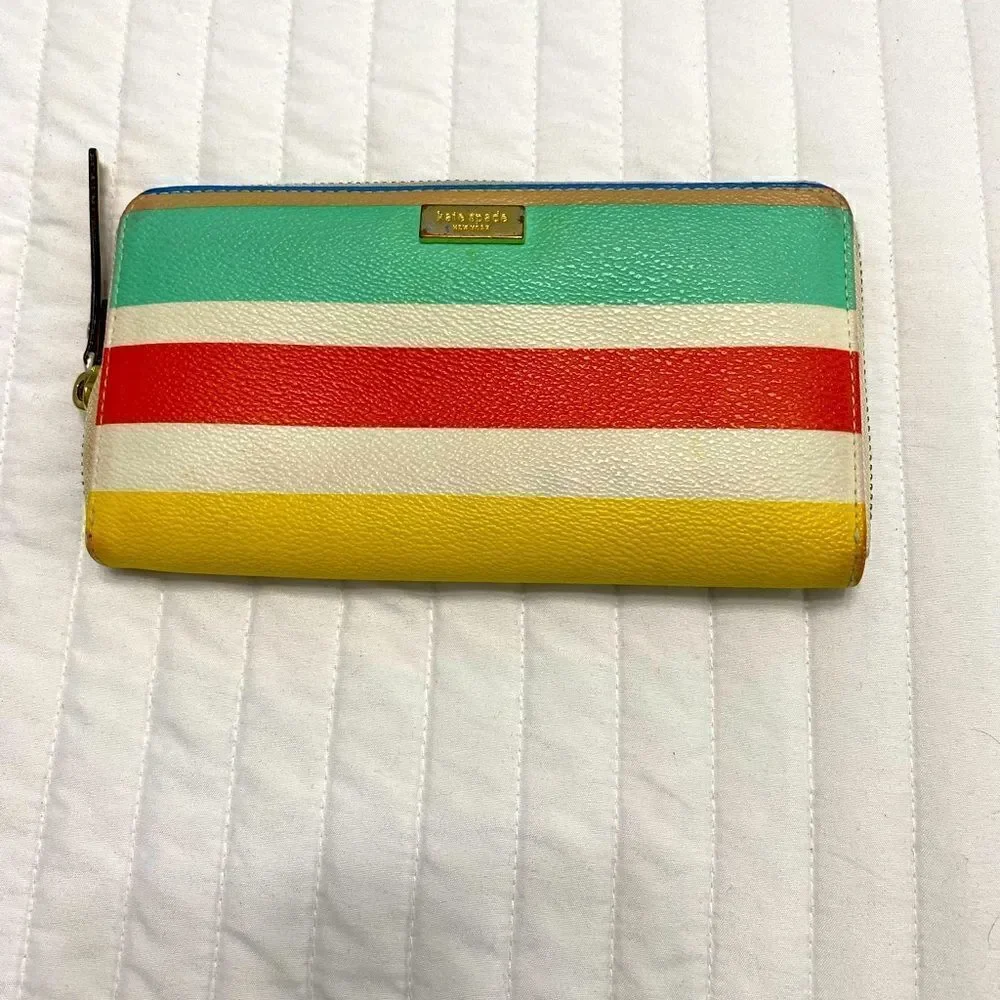 Kate Spade ZIP Around Multicolor Wallet